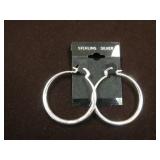 LADIES .925 STERLING HOOP EARRINGS