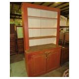 COUNTRY PRIMITIVE 2 DOOR/1 PIECE STEPBACK CUPBOARD