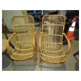 (2X) BAMBOO MID CENTURY CHAIRS