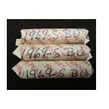 3 ROLLS OF 1969 S BU LINCOLN PENNIES