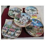 (5) FRANKLIN MINT PLATES ALL WITH COA