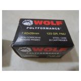 WOLF 7.62X39MM 20 CARTRIDGES 123 GR AMMO