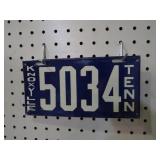 PORCELAIN KNOXVILLE TN LICENSE PLATE