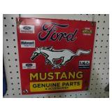 PORCELAIN FORD MUSTANG GENUINE PARTS ADV. SIGN