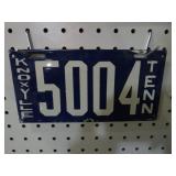 PORCELAIN KNOXVILLE TN LICENSE PLATE
