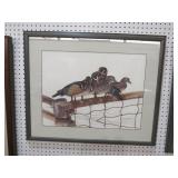 FRAMED ARTIST SIGNED 4 DUCK PRINT 782 OF 1500