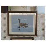 FRAMED ARTIST SIGNED CANADA GOOSE PRINT