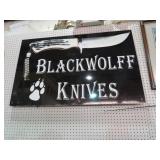 BLACKWOLFF DBL SIDED KNIVES SIGN