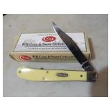 CASE XX YELLOW HANDLED UTILITY SINGLE BLADE KNIFE