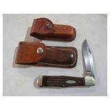 CASE XX SINGLE BLADE POCKET KNIFE W/2 SHEATHS