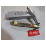 TREE BRAND BONE HANDLE SINGLE BLADE POSKET KNIFE