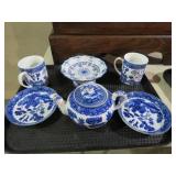 (6) PIECES OF BLUE WILLOW CHINA