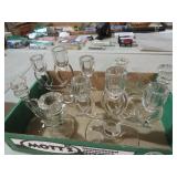 COLLECTION OF CRYSTAL CANDELABRES