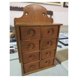 8 DRAWER HANGING WOOD SPICE CABINET