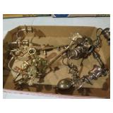 ASSORTED BRASS CANDLE HOLDERS