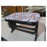 PADDED WOOD VANITY BENCH