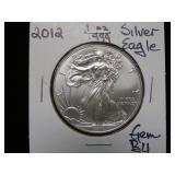 2012 1 OZ .999 SILVER EAGLE GEM BU