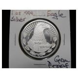 1 OZ .999 EAGLE GEM PROOF