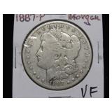 1887 P MORGAN SILVER DOLLAR 90% VF