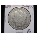 1891 O MORGAN SILVER DOLLAR 90% VG