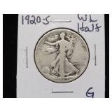 1920 S WALKING LIBERTY HALF DOLLAR 90% G