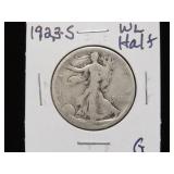 1923 S WALKING LIBERTY HALF DOLLAR 90% G