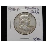 1958 P FRANKLIN HALF DOLLAR 90% XF