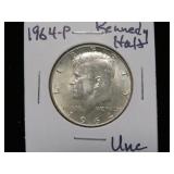 1964 P KENNNEDY HALF DOLLAR 90% UNC
