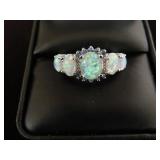 LADIES .925 OPAL RING SIZE 8.5