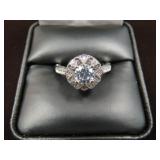 LADIES .925 WHITE SAPPHIRE RING SIZE 8.5