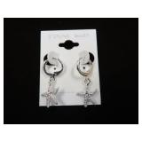 1LADIES .925 STARFISH DANGLE EARRINGS