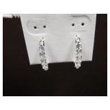 LADIES .925 WHITE SAPPHIRE EARRINGS