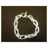 LADIES .925 DOUBLE LINK BRACELET