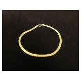 LADIES 14KT 7" HERRINGBONE BRACELET 1.7 GRAMS