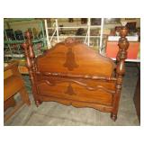 SOLID WOOD INLAY FULL SIZE POSTER BED & RAILS