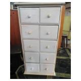 PAINTED 10 DRAWER CABINET