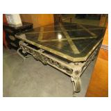 MAITLAND-SMITH MARBLE TOP/METAL LEG COCKTAIL TABLE