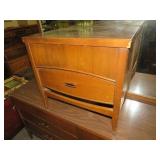 SOLID WOOD MID-CENTURY 2 DRAWER NIGHT STAND