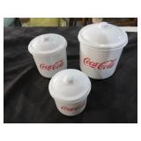 (3) COCA COLA CANNISTERS