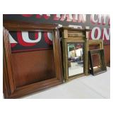 SHERATON MIRROR & (3) ANTIQUE FRAMES