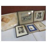 (6) ANTIQUE FRAMED PICTURES