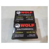 (2) WOLF 7.62X 39MM 123GR  FMJ AMMO 40 CARTRIDGES