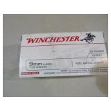 WINCHESTER 9MM LUGER 115GR FMJ AMMO 50 ROUNDS