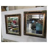 (3X) ORNATE FRAMES BEVELED WALL MIRRORS