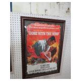BURLWOOD FRAME GONE WITH THE WIND POSTER