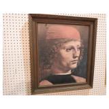 FRAMED LEONARDO DA VINCI PRINT ON BOARD