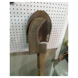 WOOD HANDLE SHOVEL  AND BRIAR SICLE