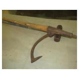 WOOD HANDLE SLEDGE HAMMER AND LOG ROLLER