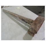 PAIR OF WOOD HANDLE SLEDGE AND WEDGE HAMMERS