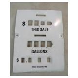 METAL FACE PLATE FOR A GAS PUMP